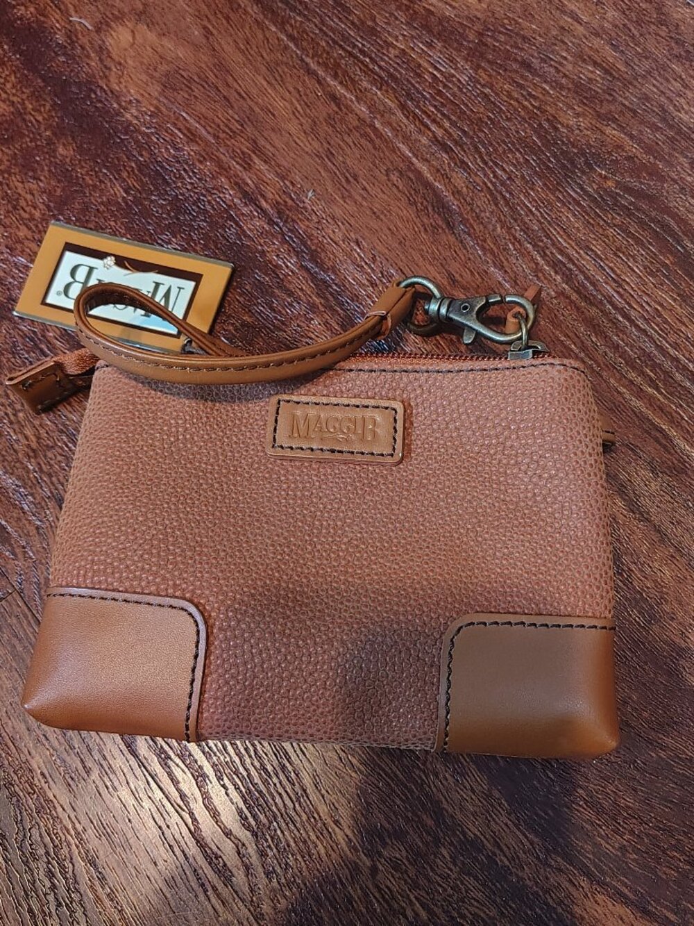Maggi B Leather Wristlet